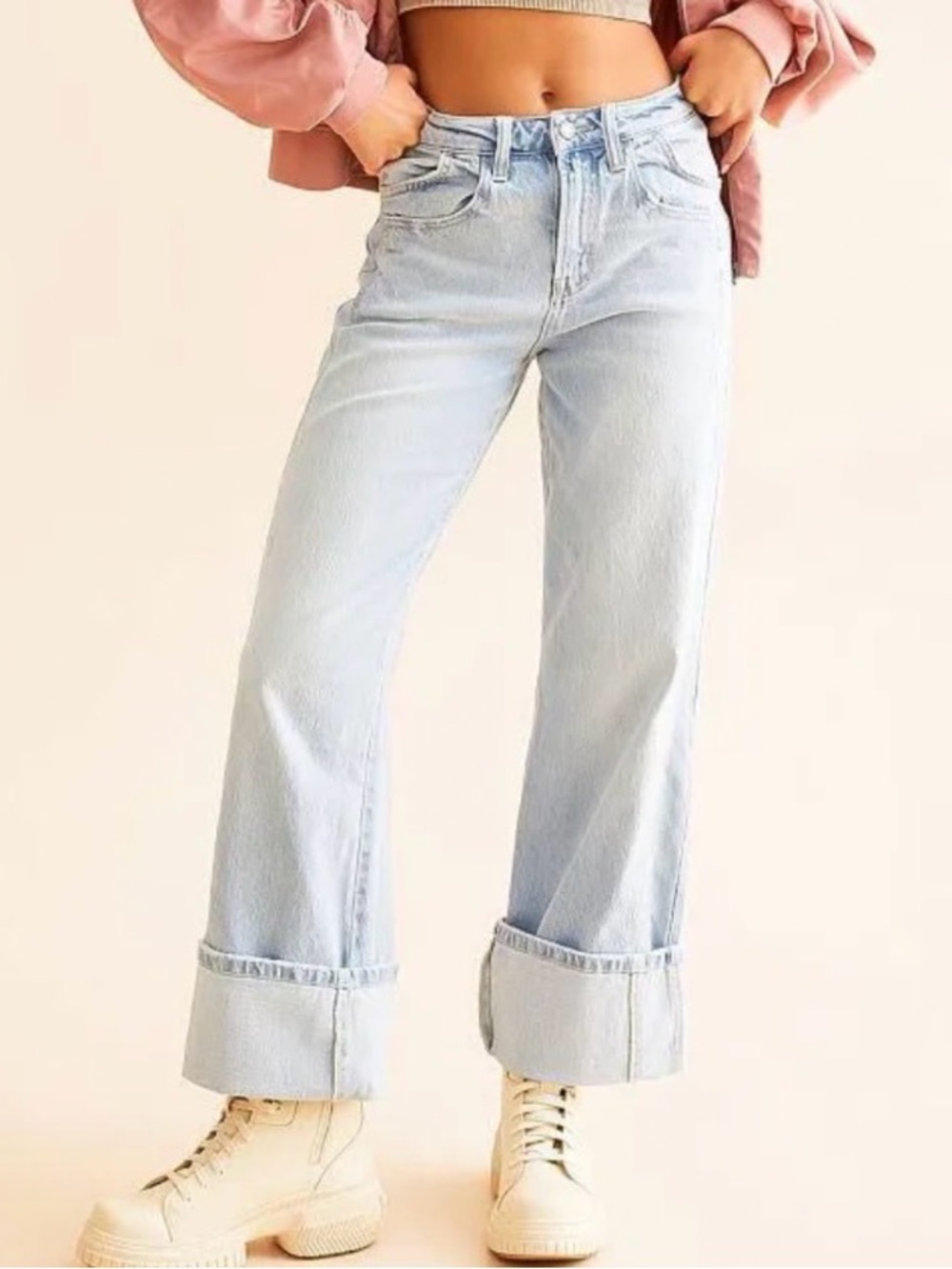 Baggy Wide Leg VERVET by Flying Monkey Light Wash Jeans (30/11)